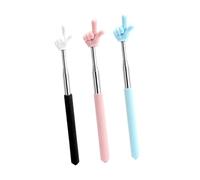 yuwqqoajv Punteros de Dedo para Profesores de Acero Inoxidable, Resistentes al Agua, Mini, fáciles de Usar, para el Aula, con Agarre cómodo, telescópicos,