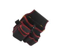 yuwqqoajv Riñonera para Electricista, Confianza en techos y Andamios, fácil de Recoger, Bolsa Colgante para Cintura múltiple, Kit de Herramientas para Electricista, Borde Rojo