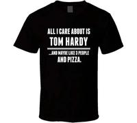 YUWUKEEE All I Care About is Tom Hardy Funny Celebrity T Shirt Black Mens