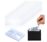 YUXIANLB 20 lentes Fresnel, 3 lentes de lupa de bolsillo tamaño cartera, lupa de tarjeta de crédito, lupa de joyería, lupa para lectura o iniciador de fuego