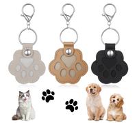 YUXIANLB 3 llaveros de piel de mascota, llavero de pelo de perro, recuerdo para perros, dije de memoria, llaves de pata, soporte conmemorativo de piel, recuerdo diario, dueños de animales