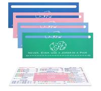 YUXIANLB 4 guías de búsqueda de líneas de cartas Mahjong, lector de reglas, fácil de llevar, herramienta de estrategia, accesorios de herramientas de estrategia, regalos para mujeres, jugadoras