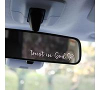 YUXIANLB 8 pegatinas para espejo retrovisor de confianza en Dios, pegatinas de motivación cristianas para coche, portátil, ventana, refrigerador, resistente al agua, extraíble, bonita decoración