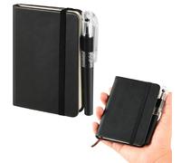 YUXIANLB Cuaderno De Bolsillo Con Bolígrafos Cubierta De Cuero Pequeños Diarios Clásicos Con Forro A7 Cuaderno Para Escribir 100 Páginas De Tapa Dura Con Papel Grueso Para El Trabajo La