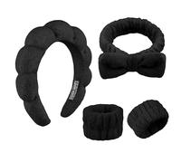 YUXIANLB Diadema De Spa Para Lavar La Cara Diademas Para El Cuidado De La Piel Para Mujer Maquillaje Toalla De Rizo Para El Cuidado De La Piel Esponja Hinchada Para Mujer Paquete De 4 Unidades