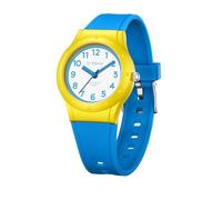 Yuxier Reloj analógico para niños y niñas, con correa suave, para deportes al aire libre, resistente al agua, para enseñar el tiempo, reloj de pulsera de cuarzo para niños de 3 a 14 años, Azul con