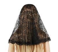 YUXITA Mantilla corta de encaje con flores para novia, velo, fiesta, fiesta, para cubrir la cabeza