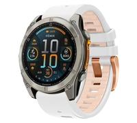 YUXUAN Correa de repuesto de silicona de 20 mm, compatible con Garmin Fenix 8 43 mm/Epix Pro 42 mm, Fenix 7S/5S/5S Plus, 6S/6S Pro, D2 Delta S, Descent Mk2S, Mittelgroße, Silicona, No es una piedra
