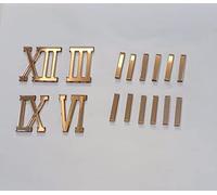 Yuxuanish Números Romanos de Oro Rosa (4 cm) y guiones (3 cm) para Reloj de Pared de Resina epoxi ~ acrílico Espejo Cortado con láser