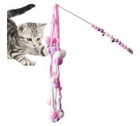 Yuyjiu Interactive Cat Wand Toy, Fairy Teaser Stick with Plush Stuffed Toys, Fun and Engaging Cat Ejercise, Preventing Obesity and Boredom Toy for Bonding, 11,81 pulgadas