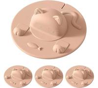 YUYQAQ Funda de silicona para taza de té, diseño de gato, soporte de silicona para bolsas de té y exprimidor de 4 pulgadas con tapa para bolsa de té, apto para lavavajillas, para café, leche y té