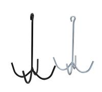 YUYTE 2 Ganchos para Tachuelas de 4 Puntas, Gancho de Almacenamiento Resistente para Tachuelas de Caballos con Diseño de Acero Al Carbono, para Bridas de Remolque de Graneros Estables