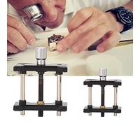 YUYTE 2 Unids/Set Soporte de Movimiento de Reloj, Plástico Soporte de Apertura de Base Fija Soporte de Herramienta, Herramienta de Reparación de Accesorios de Relojero(Negro)