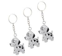 YUYTE 3 Llaveros Colectores de Pelo de Perro con Caja de Almacenamiento Transparente, Botella de Recogida de Pelo de Mascota para Amantes de Las Mascotas (Perro Manchado Negro)