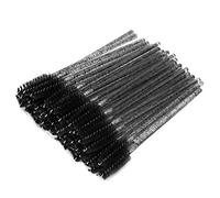 YUYTE 50 Cepillos Desechables para Pestañas, Varitas para Rímel, Cabezal de Cepillo de Nailon en Espiral para una Fácil Aplicación, Portátil, Seguro, No Tóxico, con 8 Opciones de (BLACK)