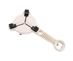 YUYTE Abrelatas Ajustable, Abrelatas Multifunción con Engranaje Antideslizante de Acero Inoxidable para Abrir Latas, Tapas de Botellas, con Dial Giratorio para Manos Débiles de (Caqui)