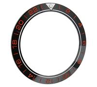 YUYTE Accesorio de Repuesto de Reparación de Anillo de Bisel de Reloj de Cerámica para Bisel de Reloj de Relojero, Inserto de Bisel de Reloj de 41,5 Mm (Base negra Dígito rojo)