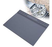 YUYTE Almohadilla de Reparación de Relojes, Alfombrilla de Goma Antideslizante para Reparación de Relojes, Accesorio de Mantenimiento de Relojero (Gris)