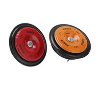 YUYTE Bocina Eléctrica de 2 Piezas de 110 DB para Vehículos de 12 V, Altavoz para Coches, Camiones, Barcos y Motocicletas (naranj rojo)