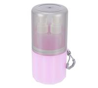 YUYTE Botellas de Viaje de 55 Ml, Botella con Bomba Recargable a Prueba de Fugas Aprobada por la TSA con Caja de Almacenamiento con Ventosa de Silicona, para Organización de Artículos (PINK)