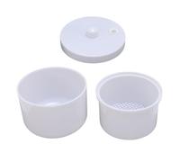 YUYTE Caja de Esterilizador de Herramientas de Uñas con Cesta de Drenaje, Contenedor de Limpieza de Brocas de Manicura para Accesorios de Arte de Uñas, Bandeja de Desinfección del