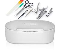 YUYTE Caja de Limpieza UV Bandeja de Esterilización de Plástico Profesional, Organizador de Almacenamiento de Caja de Esterilizador Limpio de Transmisión de Voz para Uñas, Pinzas