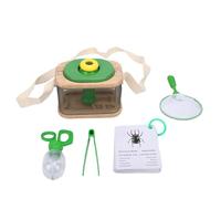 YUYTE Caja de Observación de Madera, con Tapa de Aumento para Exploración Al Aire Libre de Niños, Herramienta de Aprendizaje Stem de Madera de Haya