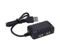 YUYTE Cargador de Equilibrio de Batería LiPo 2 en 1 de 7,4 V, Cargador USB de Plástico con Luz Indicadora, para Coches y Barcos RC