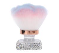 YUYTE Cepillo para Polvo de Uñas, Cepillo Suave para Polvo para Uñas Acrílicas, Cepillo Multifuncional para Colorete y Maquillaje, Herramienta Limpiadora de Polvo de Uñas para Salón de (SILVER)