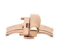 YUYTE Cierre Desplegable de Acero Inoxidable para Correas de Reloj de Cuero, Fácil Apertura y Dorado, Medición de Tamaño, Medición de Tamaño de Material de Acero Inoxidable, Adecuado