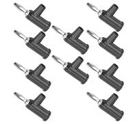 YUYTE Conector Tipo Banana, Apilable 10 Piezas Conector Tipo Banana Apilable Conectores de Tamaño Estándar de Latón sin Soldadura de 4 Mm para Accesorios de Seguridad (BLACK)
