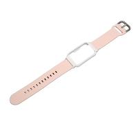 YUYTE Correa de Reloj de 0.787 in con Funda, Silicona Suave Impermeable, Tamaño Ajustable, Ligera, Compatibilidad, Moda, Silicona Suave, Tamaño Ajustable, Ligera (rosa + carcasa blanca)