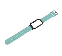 YUYTE Correa de Reloj de 0.787 in con Funda, Silicona Suave Impermeable, Tamaño Ajustable, Ligera, Compatibilidad, Moda, Silicona Suave, Tamaño Ajustable, Ligera (Azul claro + carcasa