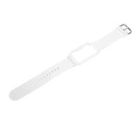 YUYTE Correa de Reloj de 0.787 in con Funda, Silicona Suave Impermeable, Tamaño Ajustable, Ligera, Compatibilidad, Moda, Silicona Suave, Tamaño Ajustable, Ligera (Blanco + carcasa