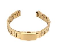 YUYTE Correa de Reloj de Acero Inoxidable de Liberación Rápida - Correa con Hebilla de Doble Bloqueo (Dorada) para Hombres y Mujeres (20MM)