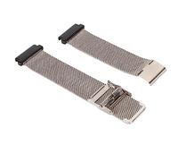 YUYTE Correa de Reloj de Malla de Acero Inoxidable, Banda de Repuesto Ajustable de Malla de Acero Inoxidable de 22 Mm para Reloj Inteligente (SILVER)