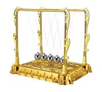 YUYTE Cuna Bolas de Equilibrio Juguete de Escritorio Péndulo de Newton Física Ciencia Movimiento Cinético con 5 Bolas de Metal Cuerdas de Nailon para Oficina Educación en el Hogar