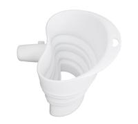 YUYTE Embudo de Harina de Silicona Embudo de Harina Plegable para Mezclador con Boquilla Inclinada Apertura Amplia Diseño sin Derrames Fácil Almacenamiento Blanco