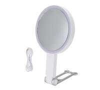 YUYTE Espejo de Aumento de Aumento de Doble Cara 1x/5x Espejo de Maquillaje con Luz 64 Control de Tacto LED 3 Temperaturas de Color 1000 MAh Portátiles para Viajar a Casa Tocador de