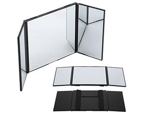 YUYTE Espejo de Maquillaje Plegable para Coche con Amplio área de Visión y ángulos, Accesorio Solar de Fácil Montaje para una Conducción Elegante