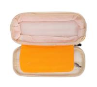 YUYTE Estuche para Lápices de Gran Capacidad, Soporte de Papelería de Lona Expandible para 90 Bolígrafos con Secciones Ajustables, para Accesorios de Cosméticos de Oficina Escolar (Yellow)