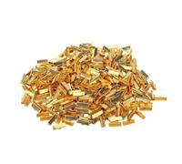 YUYTE Extremos de Cinta con Abrazaderas 20x6mm Hierro 500 Unidades | Material de Hierro, Color Dorado, Acabado Antioxidante, Bisutería DIY, Compatible con Cuero, Terminales Engarzados para