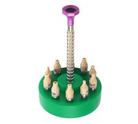 YUYTE Herramienta de Ajuste de Manecillas de Reloj, 10 Tamaños de Ajuste de Prensa Prensatelas para Evitar Rayar la Herramienta de Instalación de Agujas de Reloj para Relojero (Green)