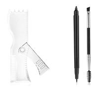 YUYTE Herramienta para Dar Forma a la Barba, Extremo de 4 Puntas y Punta Puntiaguda para Detalles Precisos, con Peines Ajustables y Cepillo de Doble Cara para el Cuidado del Vello