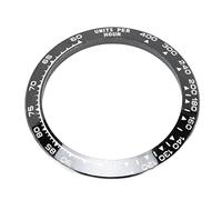 YUYTE Inserto de Bisel de Reloj, Inserto de Bisel Pulsera de Anillo Clásico para Relojero Inserto de Bisel para Reloj de Tienda Inserto de Bisel de Cerámica (Rosa Fuente Fondo Negro)