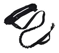 YUYTE Juego de Correa y Riñonera Deportiva con Tiras Reflectantes para Manos, Pasear y Correr Al Perro, Azul (Black)