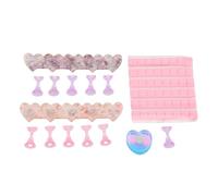 YUYTE Juego de Soporte Magnético para Uñas, Giratorio 360 en Forma de Corazón, Soporte de Exhibición para Uñas con 11 Soportes para Uñas y 48 Masilla Adhesiva para Salón de (con 48 masilla adhesiva)