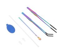 YUYTE Kit de Herramientas de Alimentación de Reptiles de Acero Inoxidable Que Alimenta Pinzas con Punta de Silicona para Plantas Acuáticas Cuidado de Mascotas y Jardinería