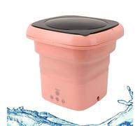 YUYTE Lavadora Portátil, Lavadora Plegable Mini Cubo Portátil Lavadora de Lavandería con Tapa Negra para Apartamento de Viaje RV (Rosa)