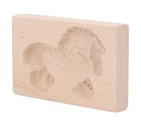 YUYTE Lindo Animal de Madera para Hornear Pan de Jengibre y Galletas - Fácil Desmoldar - Madera de Haya Premium (Caballo de Troya)